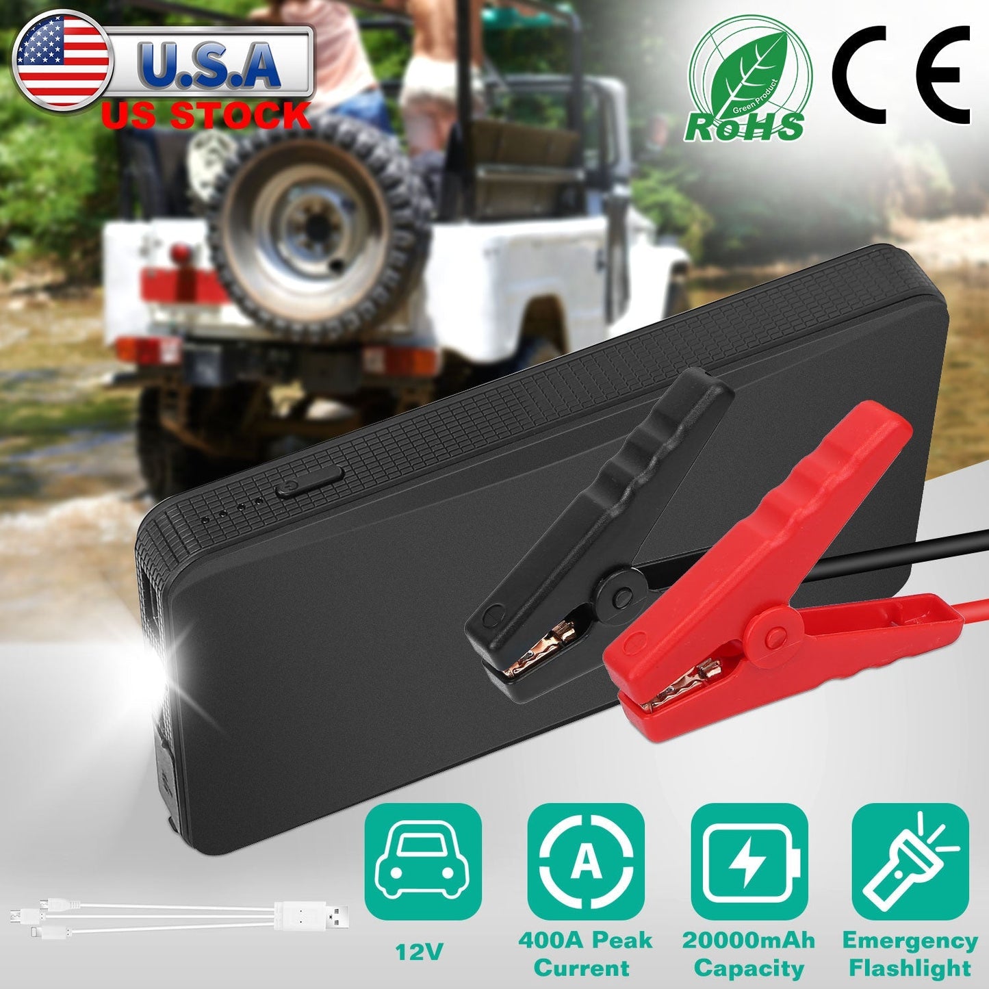 GBruno 12V Portable Car Jump Starter