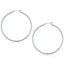Boucles d'oreilles créoles polies en or blanc 14k - 50 mm