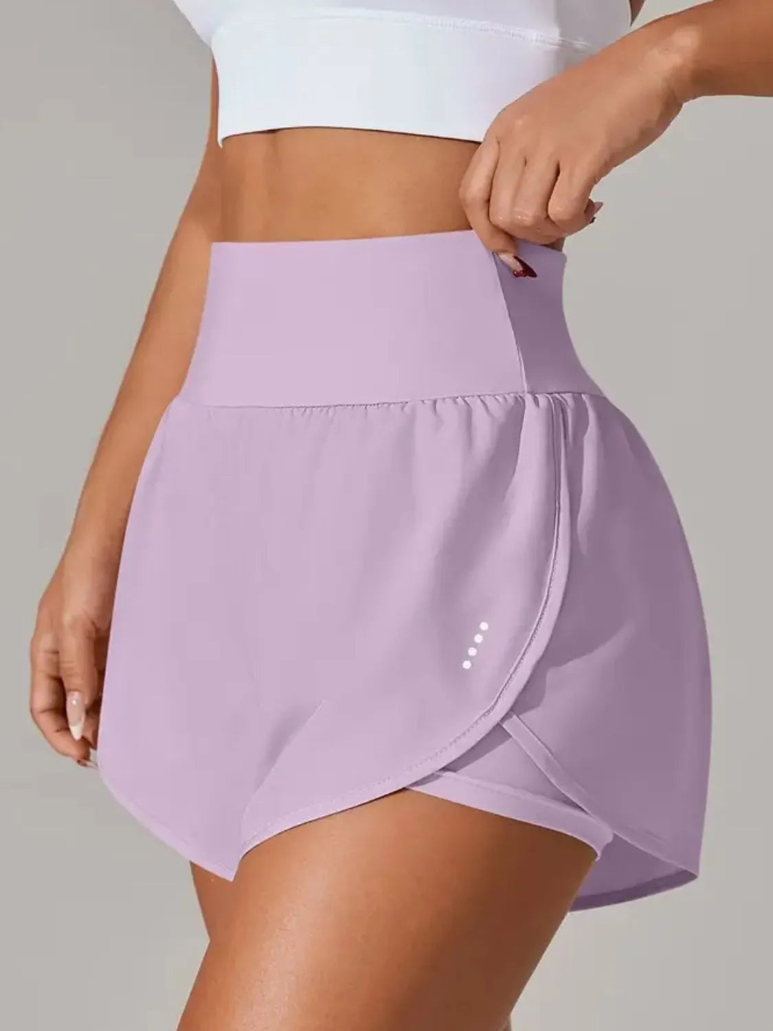 Shorts Actifs Taille Haute avec Poches
