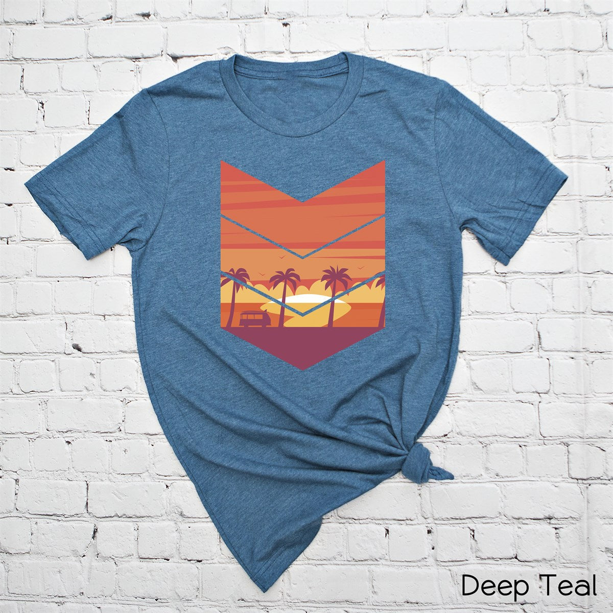 Chevron Sunset Beach Tee