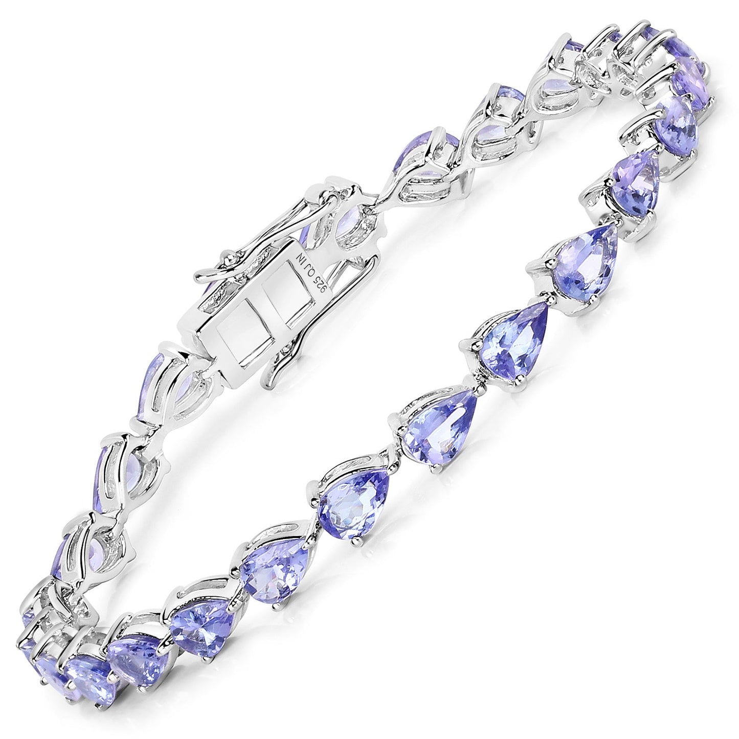 9.25 Carat Genuine Tanzanite Sterling Silver Bracelet