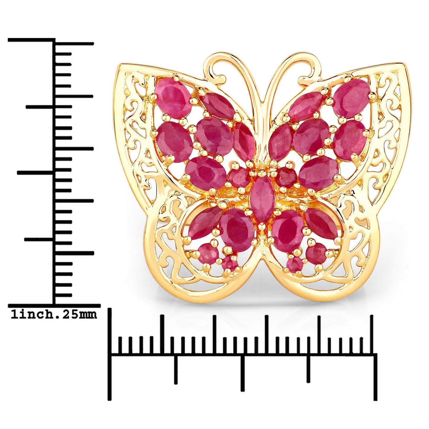 Bague de fiançailles en rubis véritable de 3,08 carats en argent sterling .925