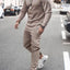 Ensemble haut à col rond à manches longues et pantalon grande taille pour hommes