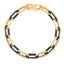 Bracelet en lien de gemmes en onyx noir en or jaune 14 carats