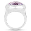 Bague de fiançailles en argent sterling avec améthyste rose de 8,00 carats