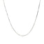 14k White Gold Adjustable Box Chain - 0.6mm