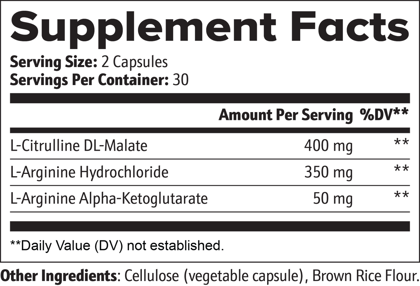 Premium Nitric Oxide Capsules - Made in the USA