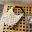 French Chictastic Cloud Shell Beaded Cream Handbag