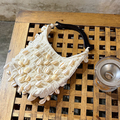 Sac à main en perles crème French Chictastic Cloud Shell