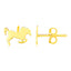 14K Yellow Gold Leaping Horse Earrings