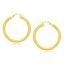 Aros de Aro Pulidos de Oro Amarillo de 14k - 40 mm