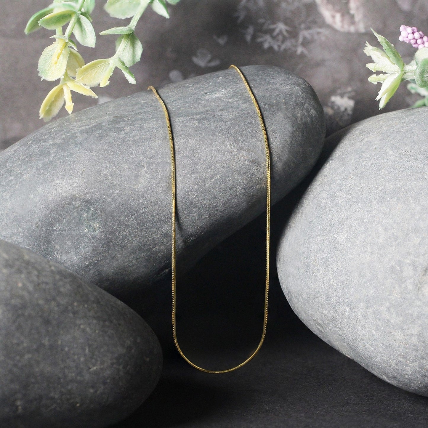 14k Yellow Gold Round Snake Chain - 0.7mm