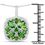 Pendentif en chrome diopside véritable de 3,25 carats et zircon blanc