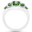 2.37 Carat Chrome Diopside & Diamond Sterling Silver Engagement Ring