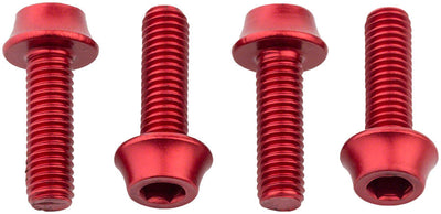 Wolf Tooth Aluminum Water Bottle Cage Bolts - Set of 4, Red