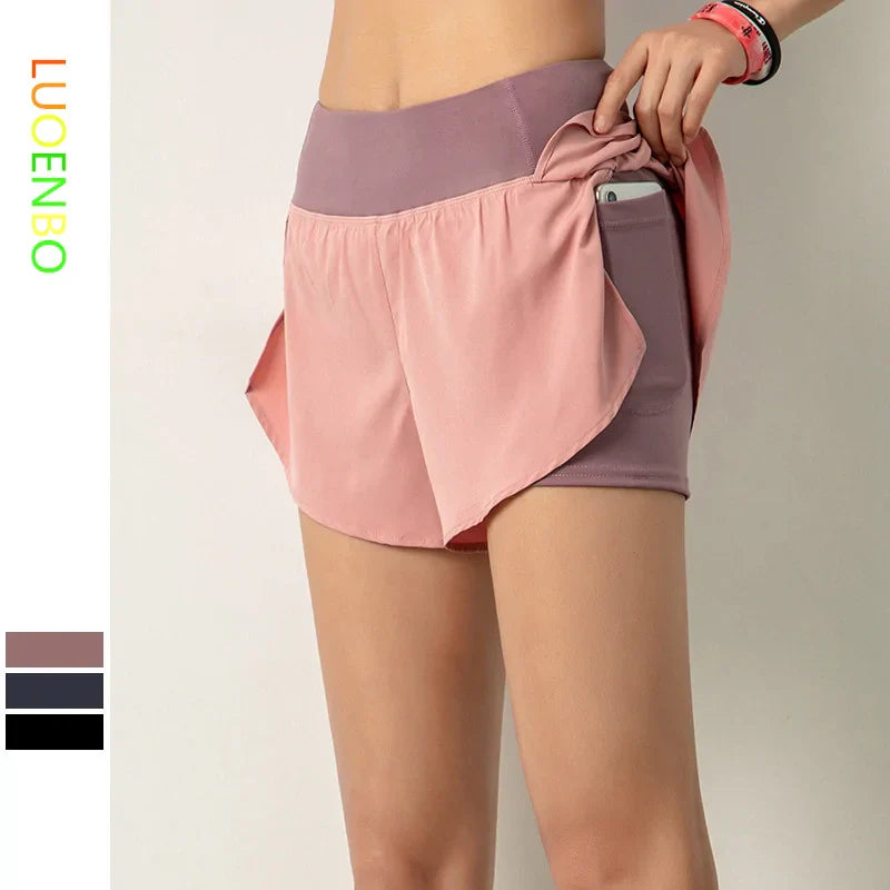 Shorts de Gimnasio de Doble Capa para Mujer