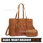 Bolso de cuero vintage para laptop de mujer - Gran capacidad