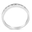 Anillo de boda de diamante redondo certificado IGI de 1/2 Cttw en oro blanco de 18K - Talla 7