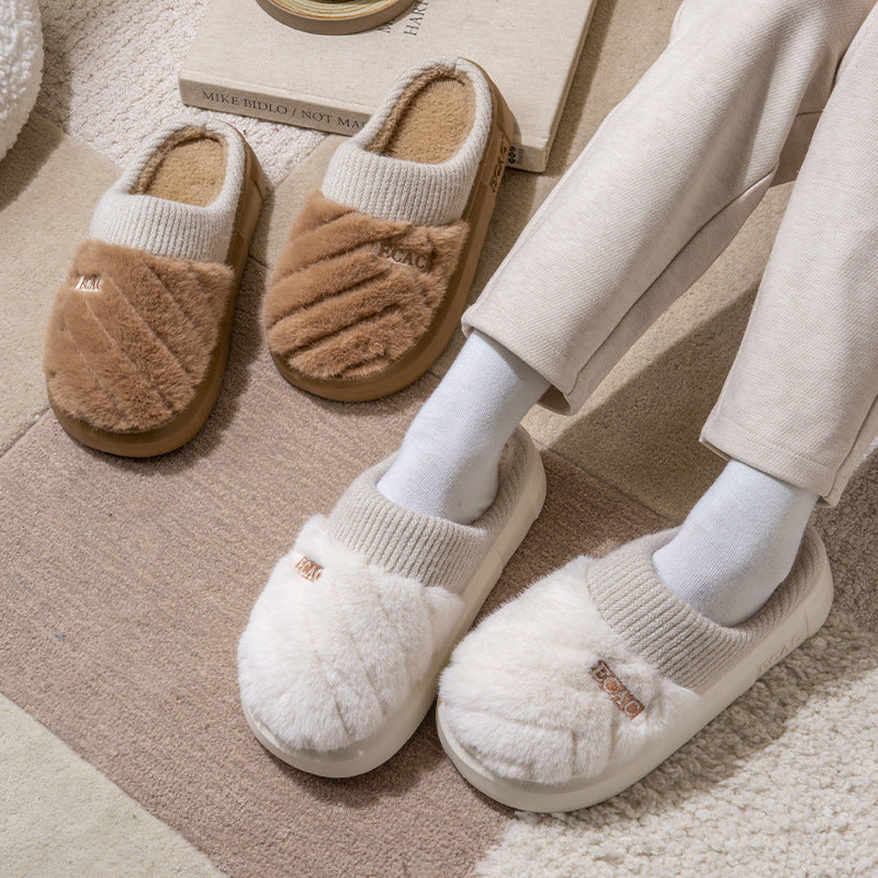 Women's Cotton Slippers - Indoor Non-slip Comfort