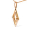 Collar con colgante de triángulo doble de diamante en oro amarillo de 14 quilates