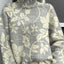 Elegant Christmas Abstract Print Cardigan for Women