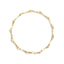 Bracelet en argent sterling plaqué or jaune 10K avec sertissage en diamant - Taille 7"