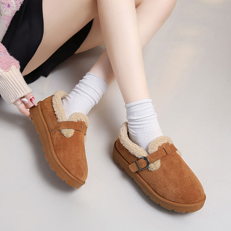 Botas de Nieve Forradas de Forro Polar con Suela Gruesa