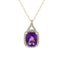 Amethyst Diamond Fashion Pendant in 14KT Yellow Gold