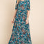 Vestido Maxi Shirred Impreso Halagador para Mujeres