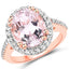 6.94 Carat Kunzite & White Topaz Sterling Silver Engagement Ring