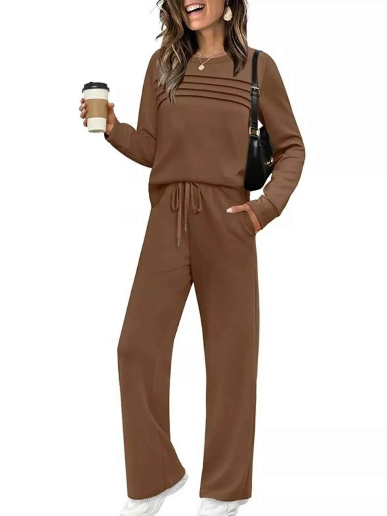 Plus Comfort Duo: Versatile Top & Pants Ensemble