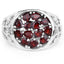 2.34 Carat Genuine Garnet Sterling Silver Engagement Ring