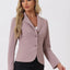 Allegra K Women's Stretch Blazer in Dusty Pink