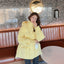 Mid-Length Hooded Puffer Jacket with Down Filling