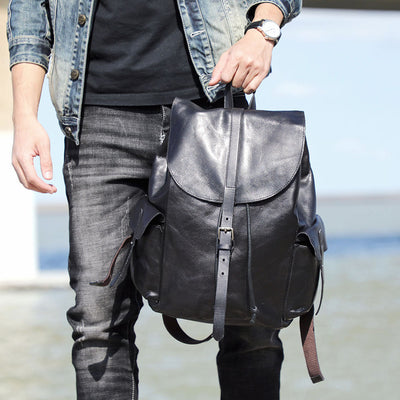 Premium Leather Backpack with Large Capacity