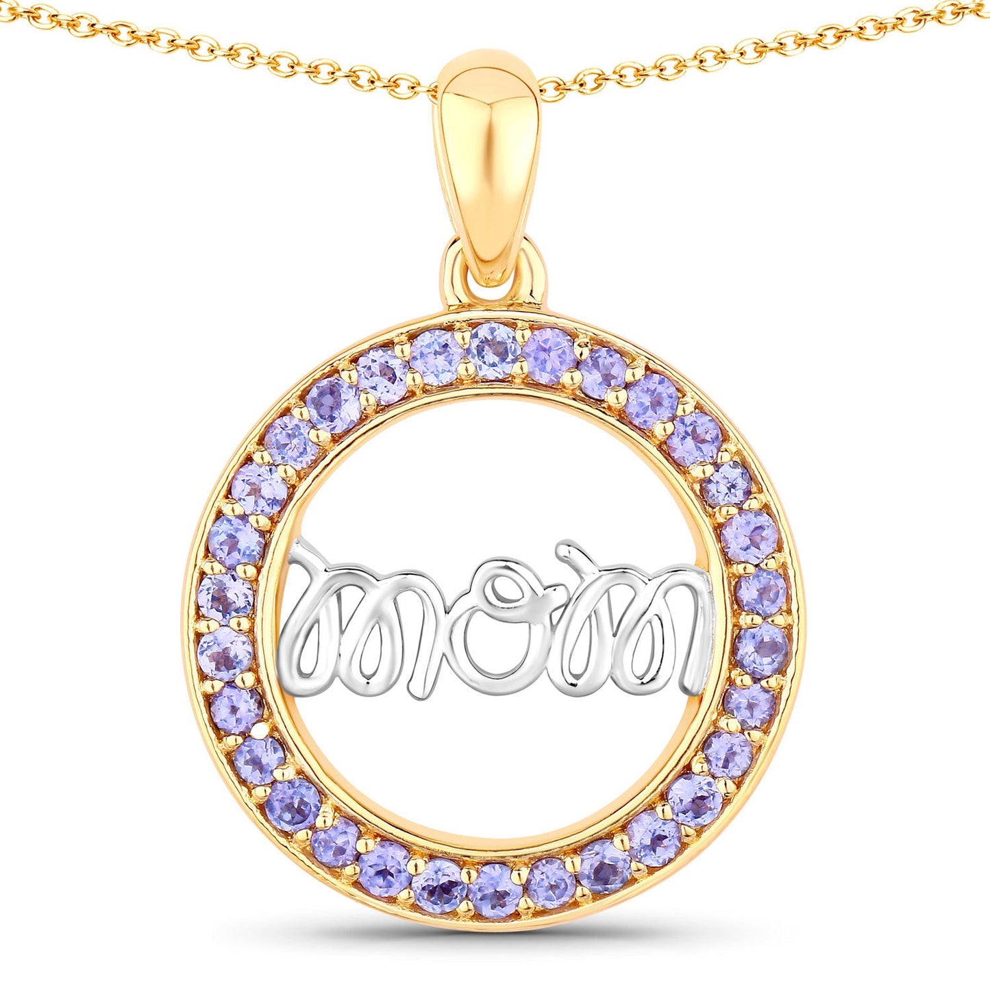 0.64 Carat Genuine Tanzanite Sterling Silver Pendant