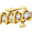 18K Yellow Gold Round Cut Diamond Spiral Link Bracelet