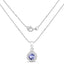 1.05 Carat Genuine Tanzanite & White Topaz Pendant in Sterling Silver