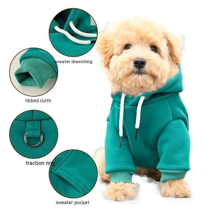 Suéter con capucha para perros elegante