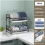 Multi-functional Double-layer Carbon Steel Tableware Storage Rack