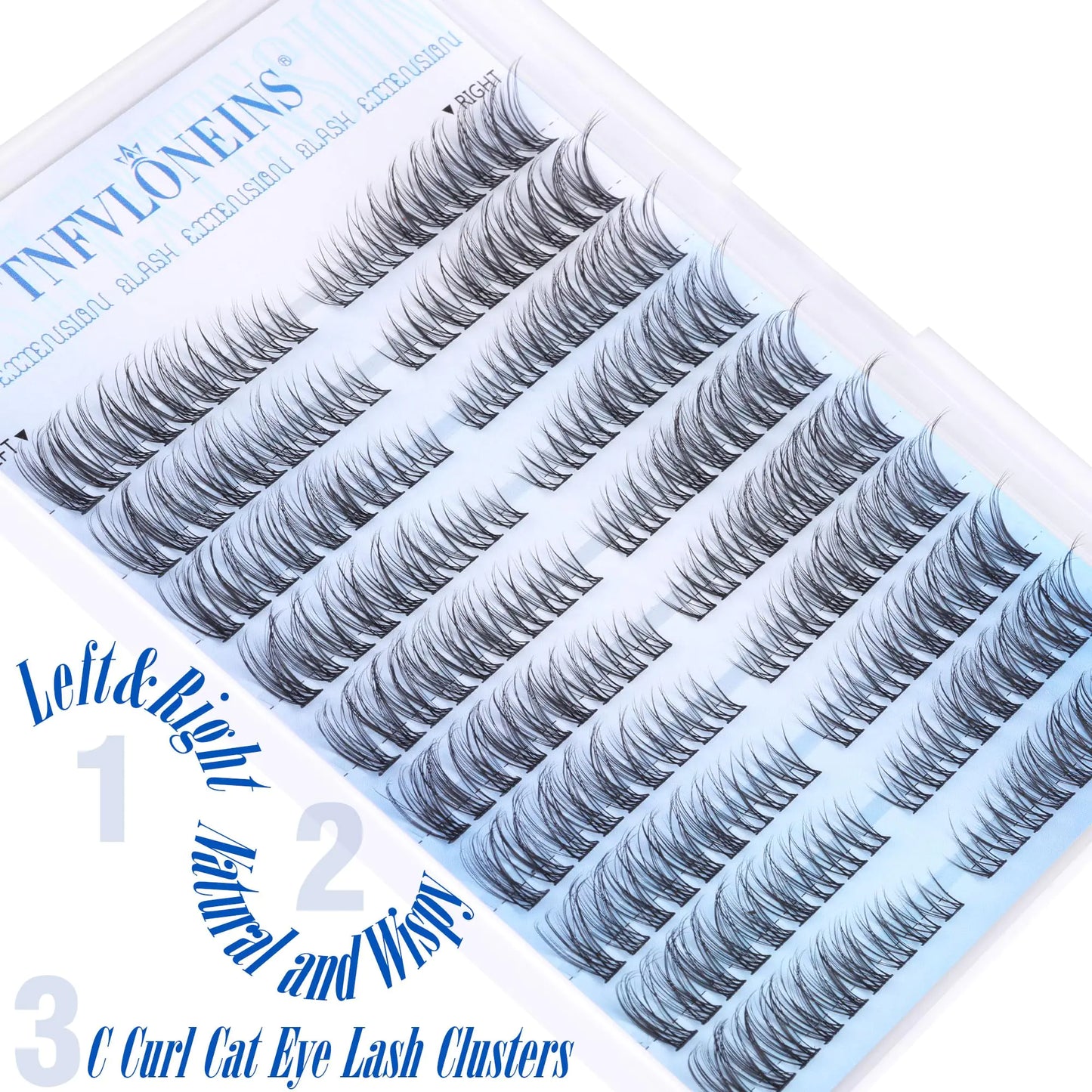 Natural Wispy Cluster Eyelash Extensions by TNFVLONEINS