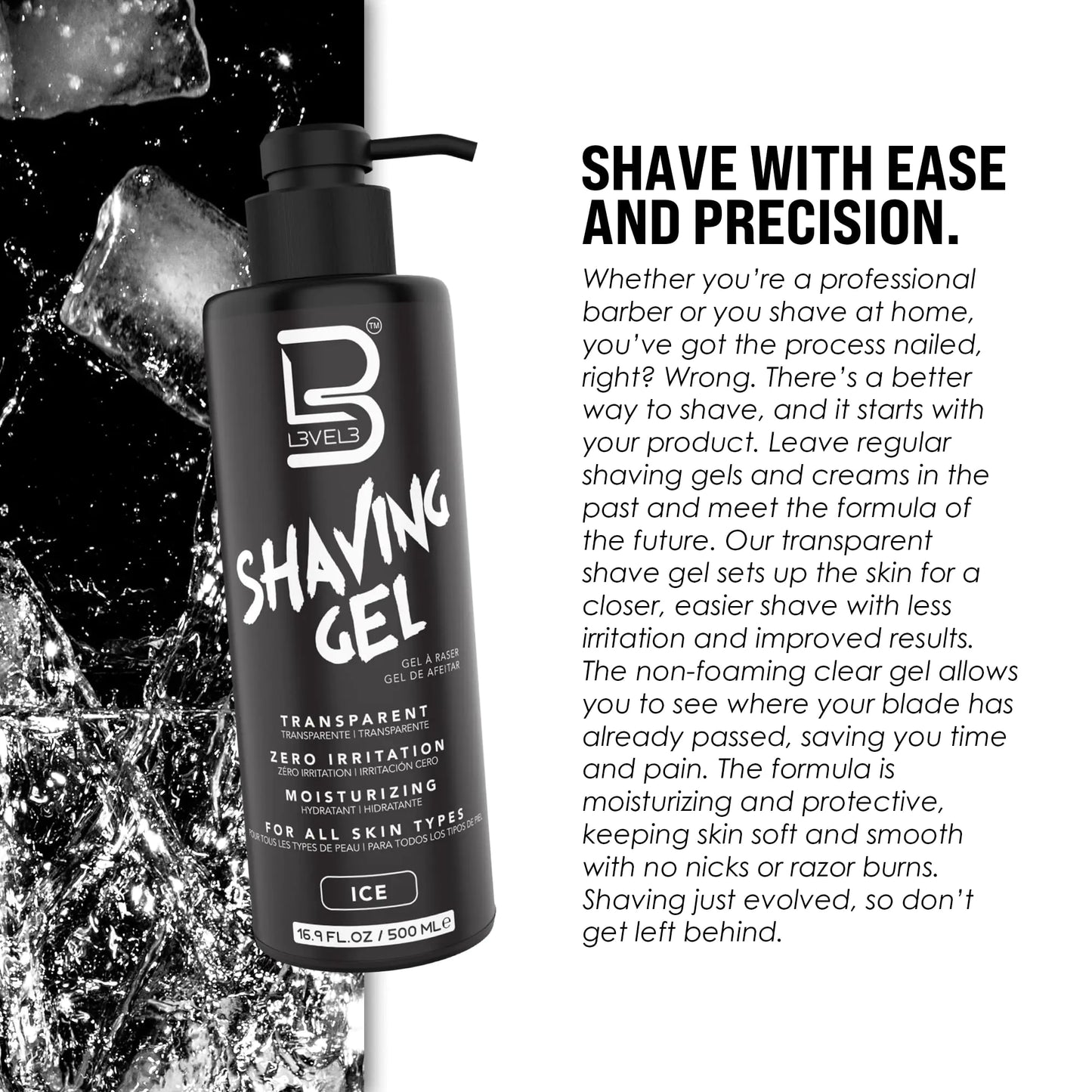 Gel de Afeitar Nivel 3 - Gel Refrescante para Afeitado con Navaja