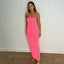 Vestido Largo de Tirantes Finos con Espalda Abierta