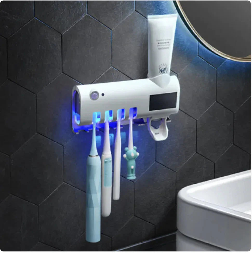 Smart Ultraviolet Toothbrush Sterilizer & Wall-Mounted Holder