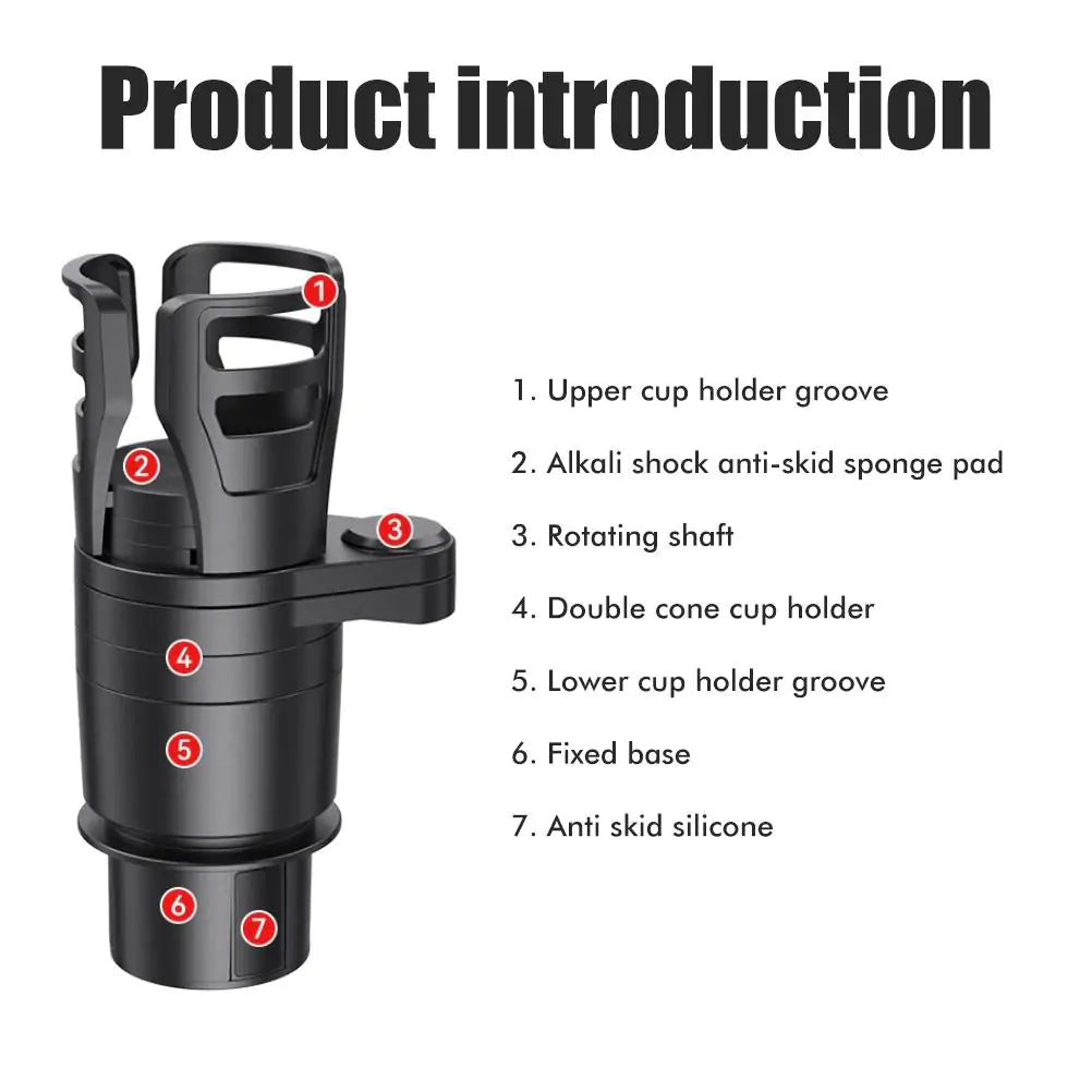 Extensor de Taza para Coche para Hidratación Conveniente en la Carretera