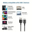 Paquete de 2 cables USB-C de 3 pies para carga y transferencia de datos