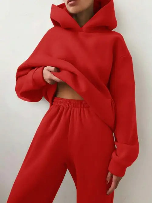 Conjunto de Sudadera con Capucha Esencial para Invierno