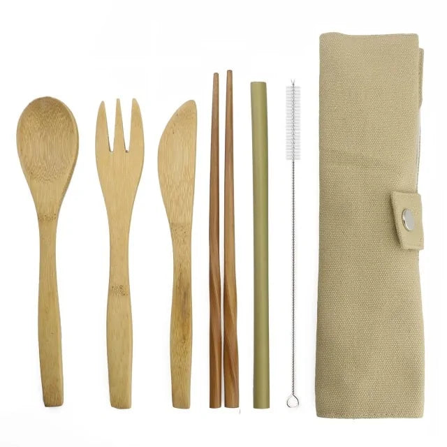 Luxury Bamboo Cutlery Set for Elegant Dining