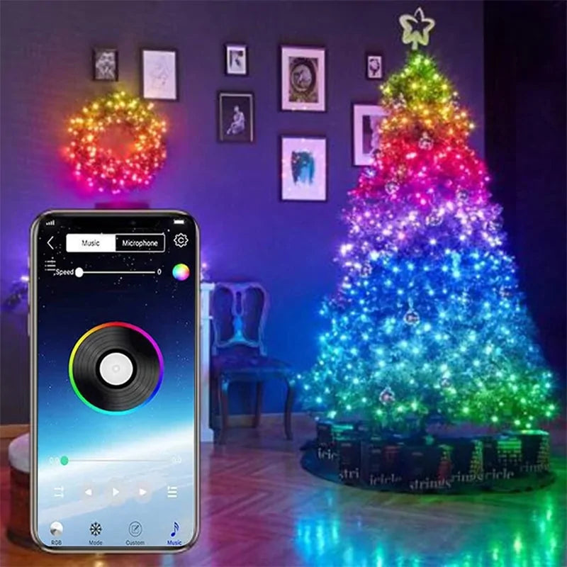 Smart LED Christmas Tree String Lights