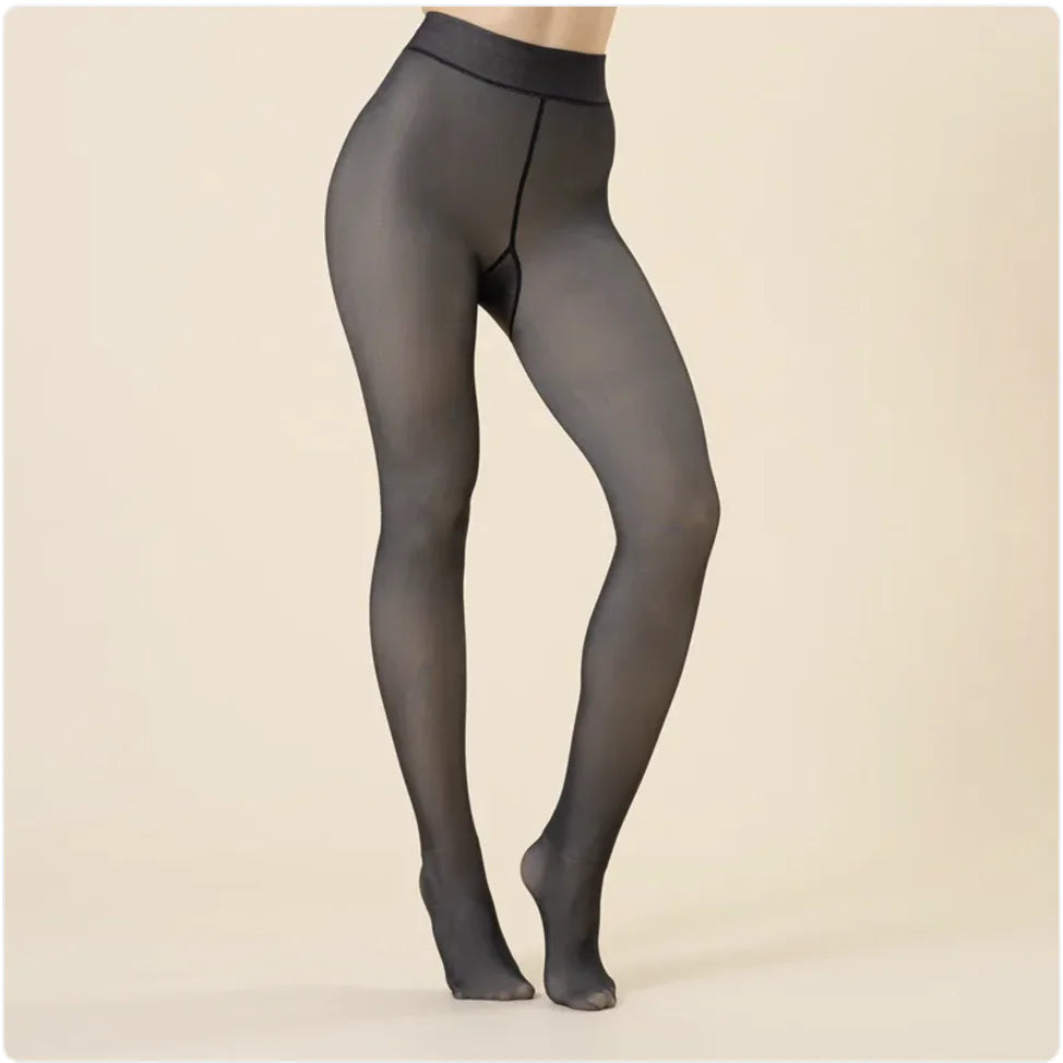 Collants transparents en velours pour femmes